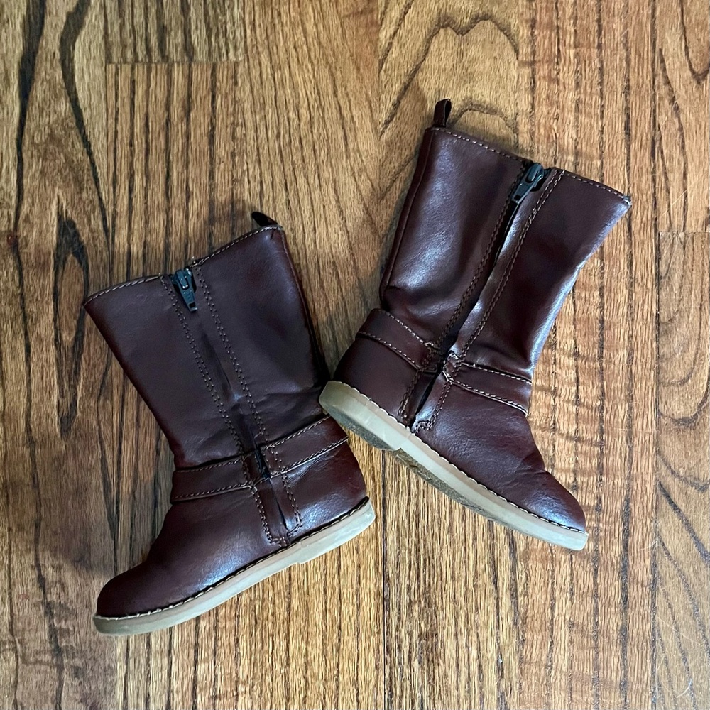 Faux Leather Tall Boots